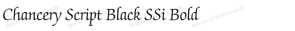 Chancery Script Black SSi Bold字体转换